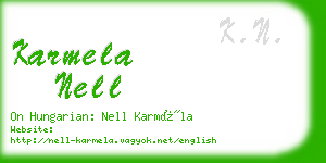 karmela nell business card